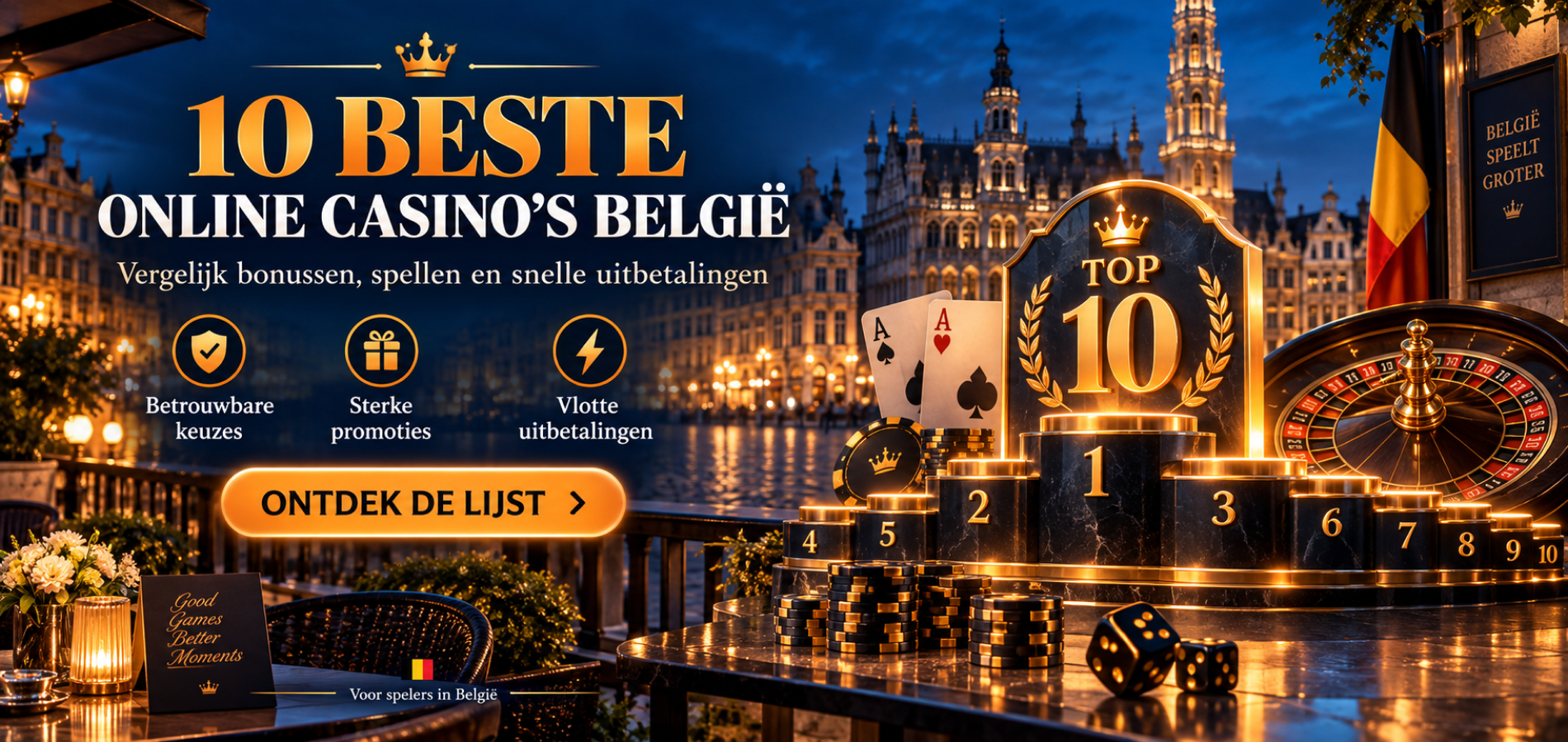 TOP 10 Online casino Belgie
